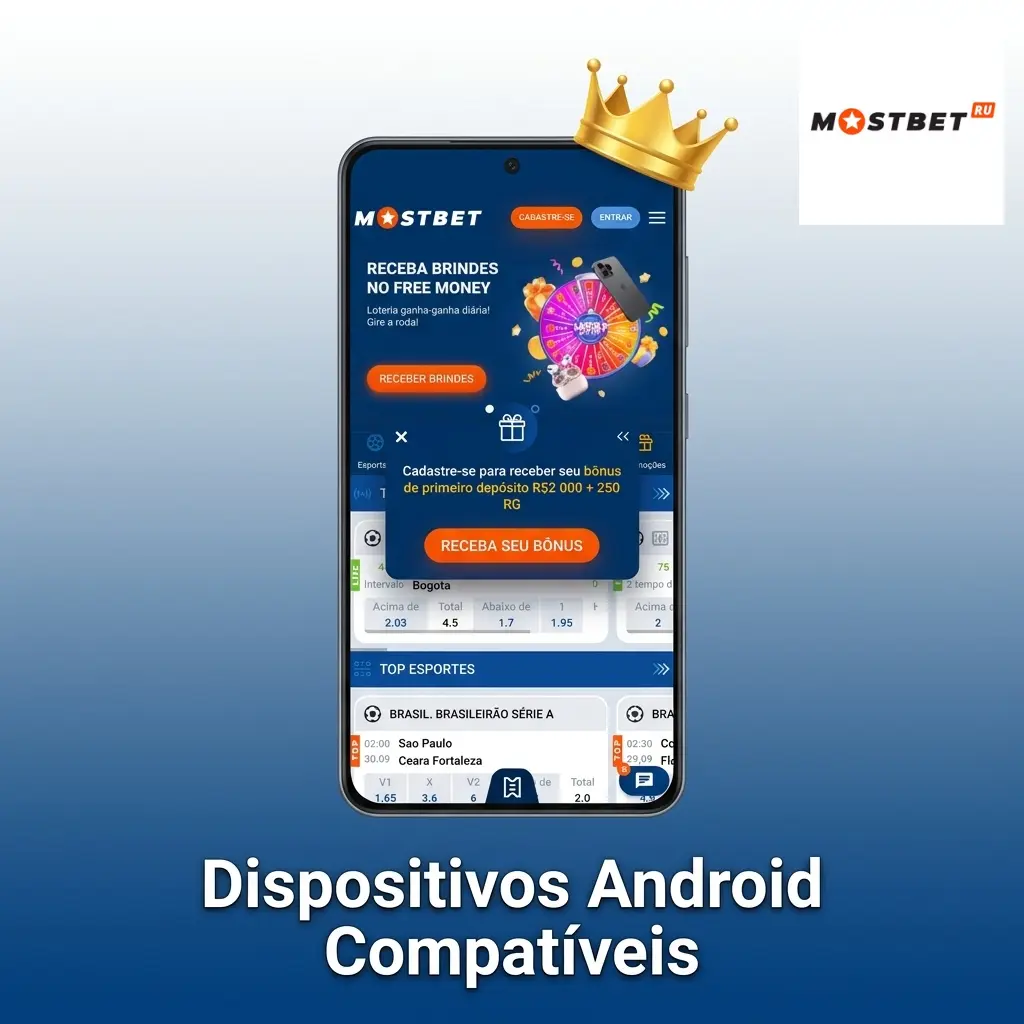Dispositivos Android compatíveis com o app Mostbet no Brasil, incluindo Samsung, Motorola, Xiaomi e outros modelos