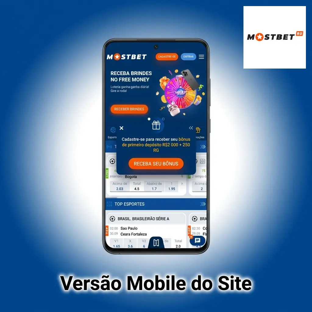 Site móvel da Mostbet otimizado para smartphones e tablets com layout adaptável e acesso completo pelo navegador